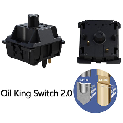 Gateron new oil king 2.0 switch three-layer pin self-lubricating