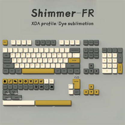FR Keycaps PBT XDA Keycap For Cherry MX Switch Gaming Mechanical