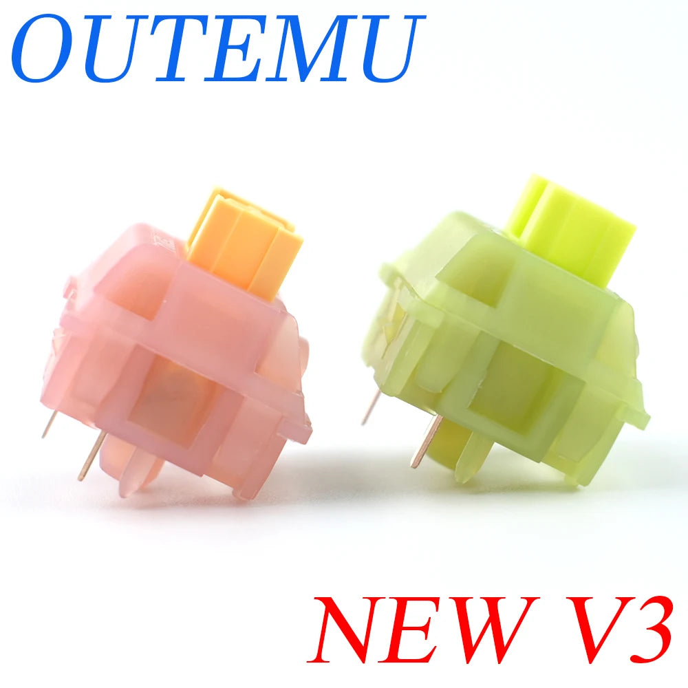 Outemu Silent Peach V3 Switches Lubed Update Silent Lemon V3 Switch