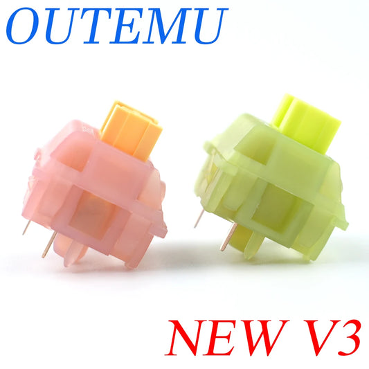 Outemu Silent Peach V3 Switches Lubed Update Silent Lemon V3 Switch