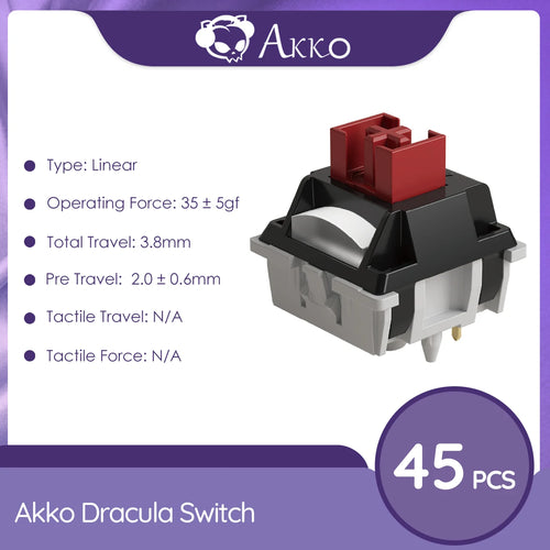 Akko Dracula Switch 35±5gf Linear Switch 5 Pins Hot swap Factory Lubed