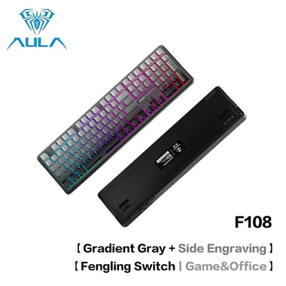 AULA F108 Pro Bluetooth 2.4G wired three-mode connection mechanical