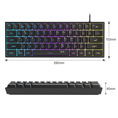 MageGee Mini 60% Gaming Keyboard, RGB Backlit 61 Key Ultra-Compact