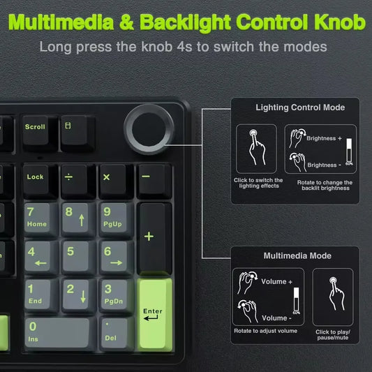 AULA F99PRO Gaming Mechanical Keyboard 99 Key Three Mode Wireless Hot