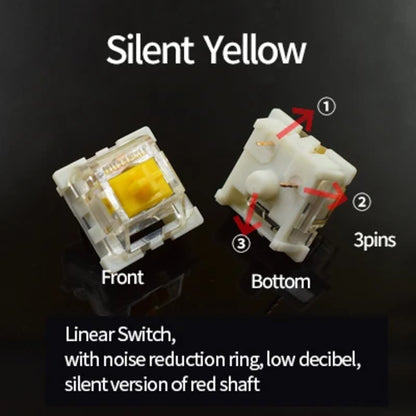Outemu Switch for Keyboard 3Pin Dustproof Linear Tactile Clicky Silent