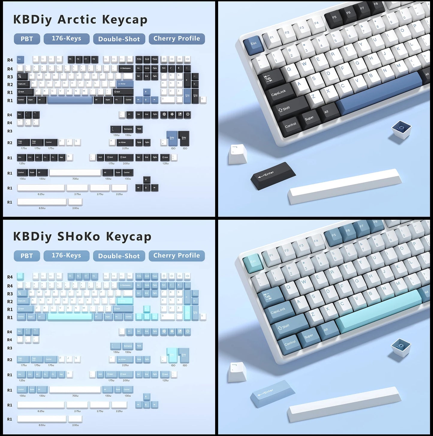 KBDiy GMK Keycap Double Shot GMK Olivia Shoko Jamon WOB Red Samurai