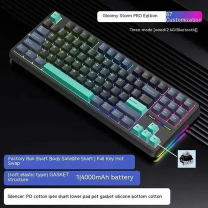 AULA F87 Pro Mechanical Keyboard 2.4g/Usb/Bluetooth Tri Mode Wireless