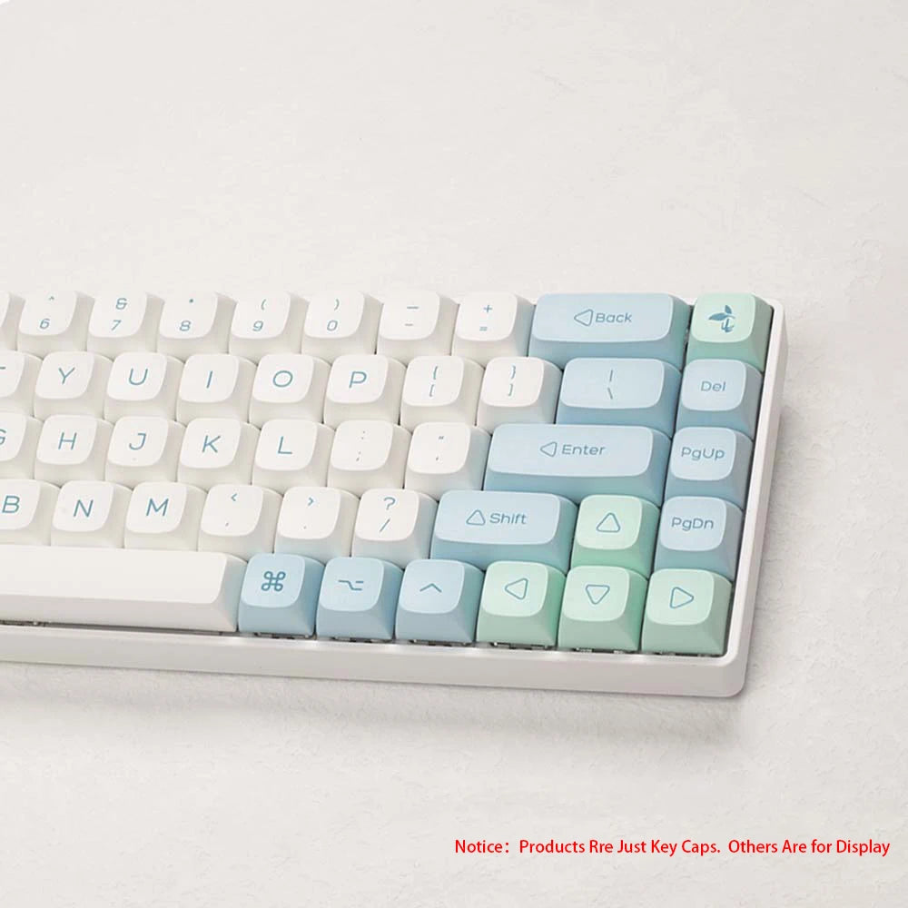 135 keys Ice Crystal Mint Keycaps Profile XDA PBT Dye-Sub Key Cap for