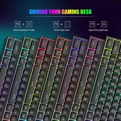 MageGee Mini 60% Gaming Keyboard, RGB Backlit 61 Key Ultra-Compact