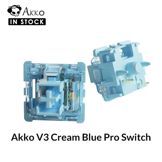 Akko V3 Pro Cream Blue Switch 5 Pin 45gf Tactile Switch With Dustproof