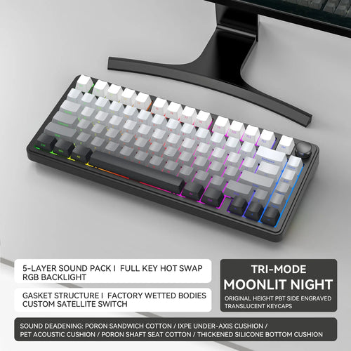 Attack Shark X85 2.4G Wireless Mechanical Keyboard,Bluetooth Tri-mode,