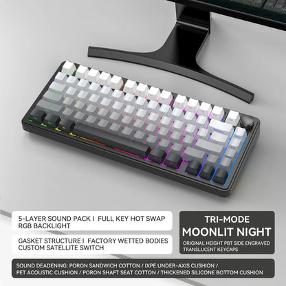 Attack Shark X85 2.4G Wireless Mechanical Keyboard,Bluetooth Tri-mode,