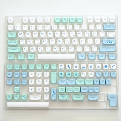 KBDiy KOA Profile Keycap GMK Style Retro 9009 Theme PBT Keycaps For