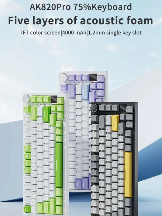 AJAZZ AK820/AK820Pro Mechanical Keyboard TFT Screen Multifunctional