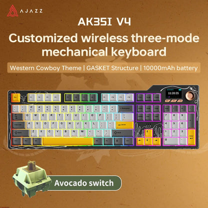 NEW Ajazz AK35I V3 MAX Tri-mode Wired Bluetooth Wireless Gaming