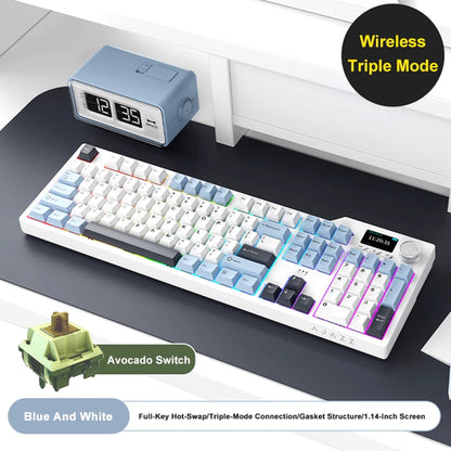 NEW Ajazz AK35I V3 MAX Tri-mode Wired Bluetooth Wireless Gaming