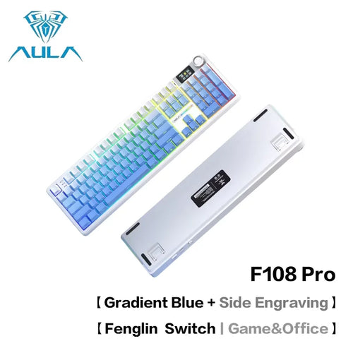 AULA F108 Pro Bluetooth 2.4G wired three-mode connection mechanical