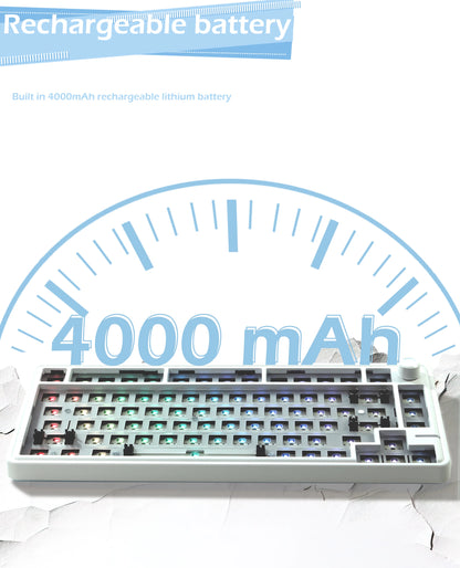 ZUOYA LS02 Mechanical Keyboard Kit Hot-swappable Bluetooth 2.4G