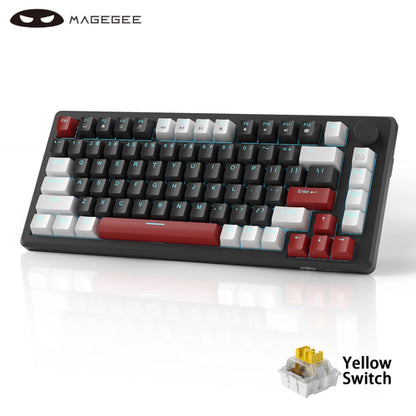 MageGee 75% Mechanical Gaming Keyboard with Knob Control, Blue Backlit
