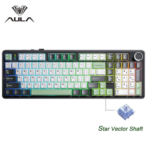 AULA F99PRO Gaming Mechanical Keyboard 99 Key Three Mode Wireless Hot