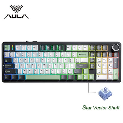 AULA F99PRO Gaming Mechanical Keyboard 99 Key Three Mode Wireless Hot