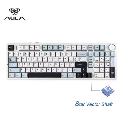 AULA F99PRO Gaming Mechanical Keyboard 99 Key Three Mode Wireless Hot