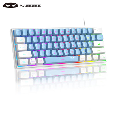 MageGee Mini 60% Gaming Keyboard, RGB Backlit 61 Key Ultra-Compact