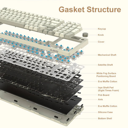 Ajazz AK992 Wired Mechanical Keyboard 98-Key Full Layout  Hot-Swap USB