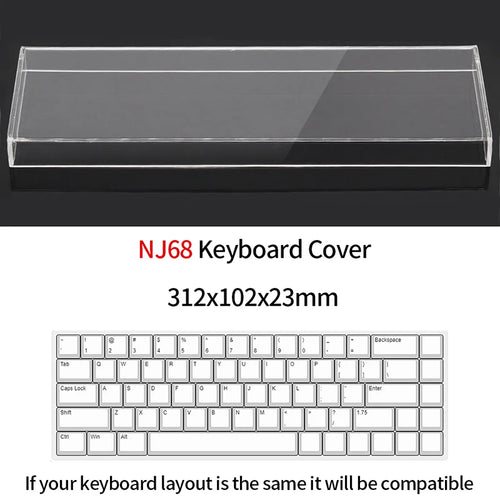 Acrylic Keyboard Clear Protector Case Mechanical Keyboard Dust Cover