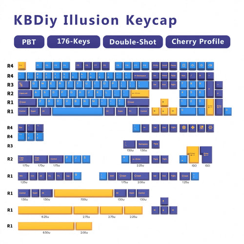 KBDiy GMK Keycap Double Shot GMK Olivia Shoko Jamon WOB Red Samurai