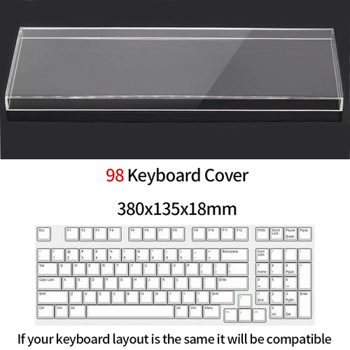 Acrylic Keyboard Clear Protector Case Mechanical Keyboard Dust Cover