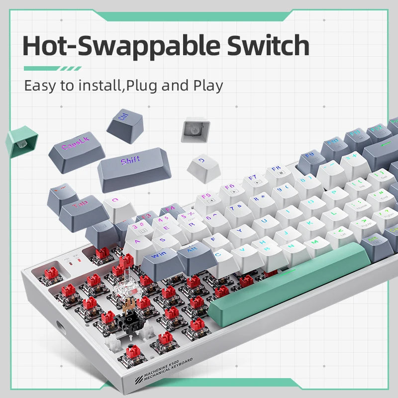 Machenike K500 Mechanical Keyboard Gaming Keyboard Wired Keyboard Hot