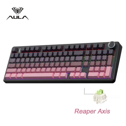 AULA F99PRO Gaming Mechanical Keyboard 99 Key Three Mode Wireless Hot