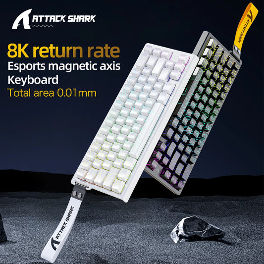 X68HE ATTACK SHARK Magnetic Gaming Keyboard Mechanical Wired for Pro