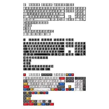 Comic Style Colorful Mixed Light Keycaps Original Factory Height 136