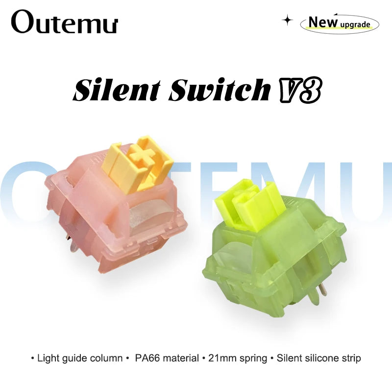 Outemu Silent Peach V3 Switch Lubed Silent Lemon V3 Switches