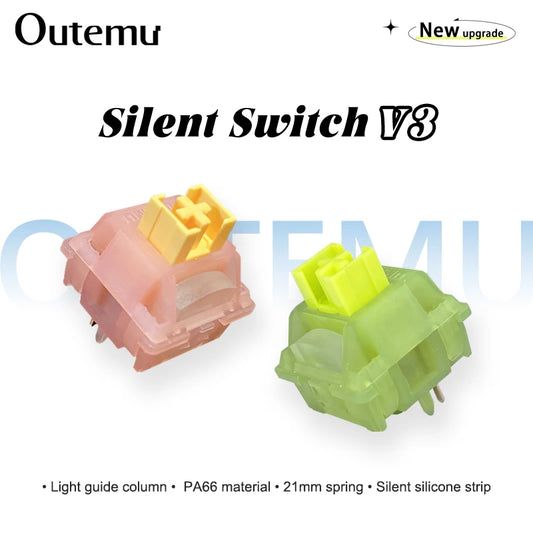Outemu Silent Peach V3 Switch Lubed Silent Lemon V3 Switches