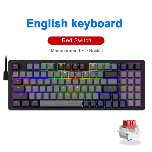E-YOOSO Z94 USB Mechanical Gaming Keyboard Wired Monochrome Backlit 94