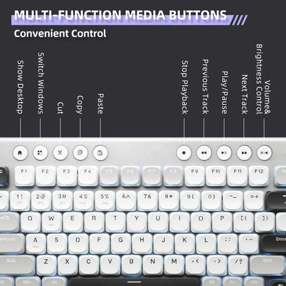THUNDEROBOT K96 Wireless Mechanical Keyboard Low-profile Productivity