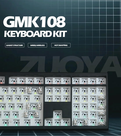 GMK108 Gaming Mechanical Keyboard Kit  RGB Backlight Hot Swap Backlit