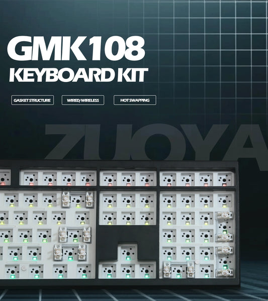GMK108 Gaming Mechanical Keyboard Kit  RGB Backlight Hot Swap Backlit