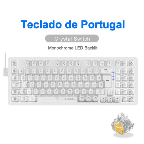 E-YOOSO Z94 USB Mechanical Gaming Keyboard Wired Monochrome Backlit 94