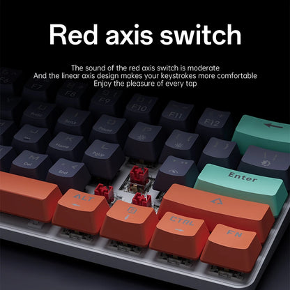 MUCAI 61 Key USB Wired Mechanical Keyboard LED Backlit Axis Gaming