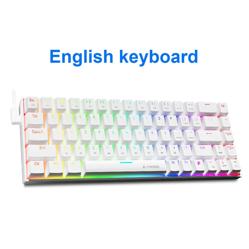 E-YOOSO Z686 RGB USB 60% Mini slim Mechanical Gaming Wired Keyboard