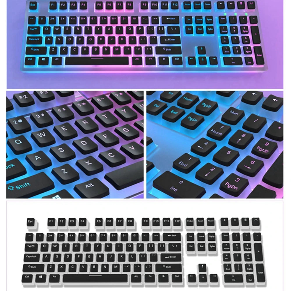 129Keys Keyboard Keycap OEM Profile PBT Material Key Cap for Mx Hot