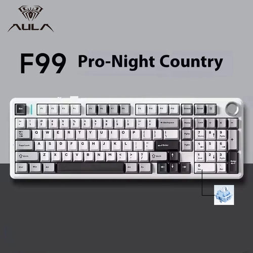 AULA F99PRO Gaming Mechanical Keyboard 99 Key Three Mode Wireless Hot
