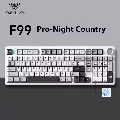 AULA F99PRO Gaming Mechanical Keyboard 99 Key Three Mode Wireless Hot