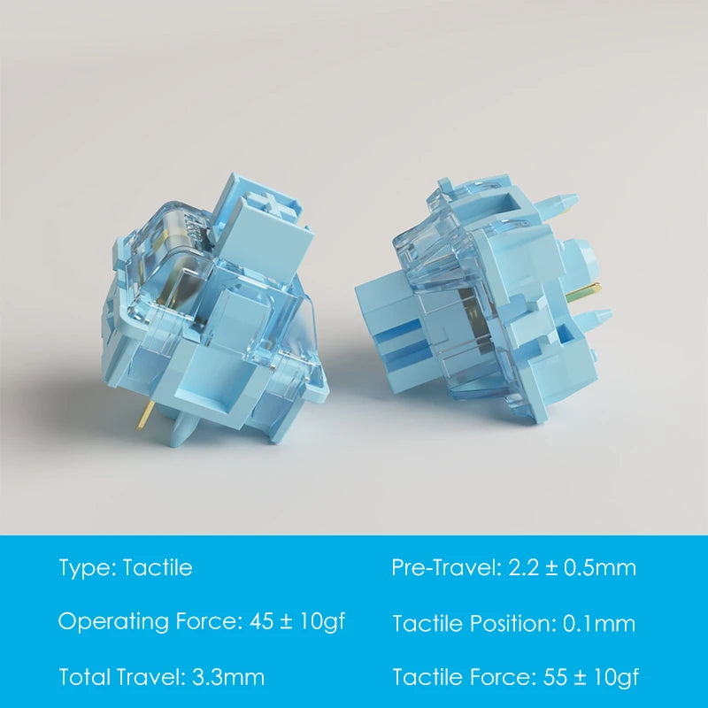 Akko V3 Pro Cream Blue Switch 5 Pin 45gf Tactile Switch With Dustproof