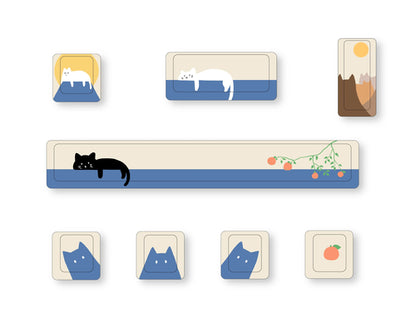 Cute Theme Personalized Addition Key Cap Eight Piece Set with Five