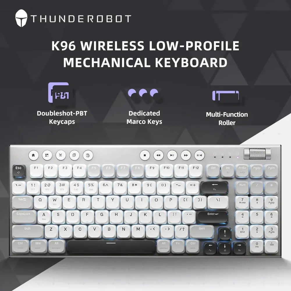 THUNDEROBOT K96 Wireless Mechanical Keyboard Low-profile Productivity